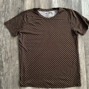 Brown Patterned Men's Shirt